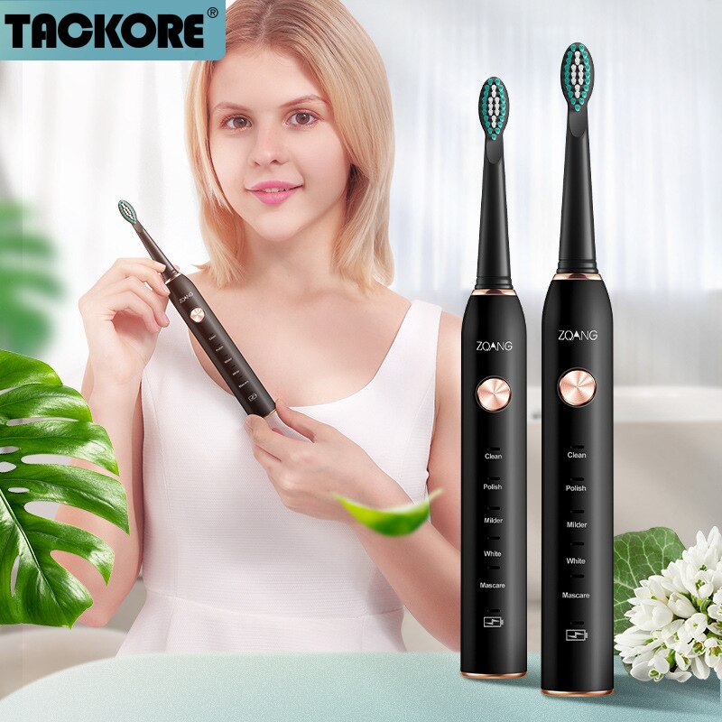Sonic Electric Toothbrush USB Rechargeable 5 Modes Ultrasonic Automatic Brush Timer Waterproof Dental Brush Teeth Whitening