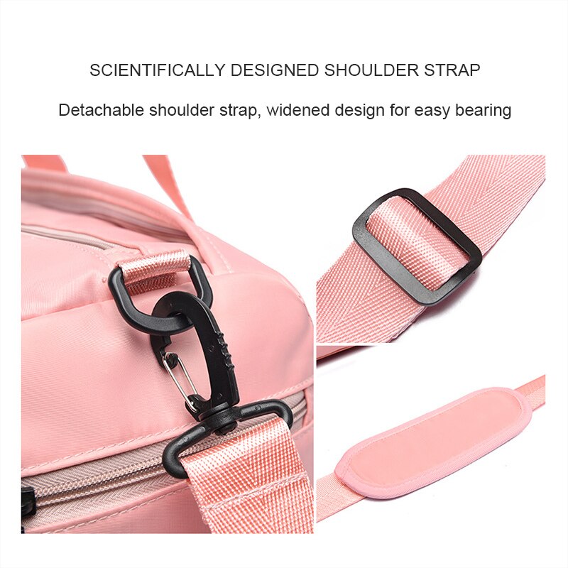 Pink Gym Bag Portable Shoulder Crossbody Bags Gym Bag Women Fitness Sport Bag Men For Gym Backpack Yoga Mat Bag