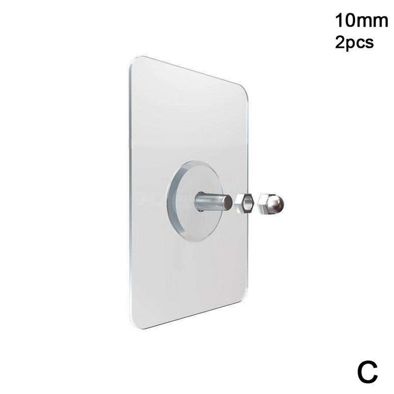 2pz Adesivo forte non-marcatura Muro Chiodo Del Chiodo di Trasporto Cremagliera Del Chiodo, Senza Asta Chiodo Pend Forare pasta di installazione Vite M7G7: 10mm