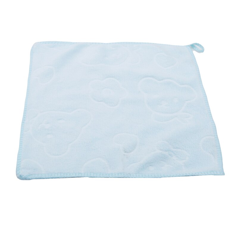 Baby Towel Fiber Kid Bath Towels Washcloth Square Towel Children Kitchen Bathroom Wipe Wash Cloth Towel: blue