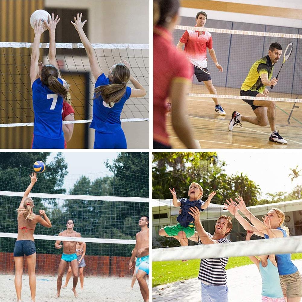 Sportstræning standard badmintonnet udendørs tennisnet mesh volleyballnet øvelse 3 størrelser solbeskyttelsesnet