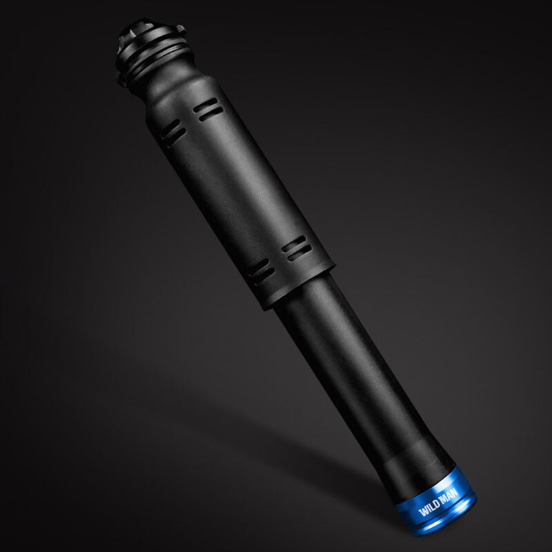 Wild man draagbare mini fietspomp mtb hoge druk plastic fiets handpomp fietsaccessoires pompe velo 110 psi: Blauw