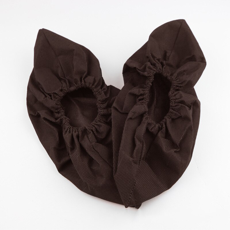 1 paio di copriscarpe in tessuto non tessuto per uso domestico coprigambe antipolvere copriscarpe lavabile antiscivolo spesso antistatico resistente tutto'usura: caffè