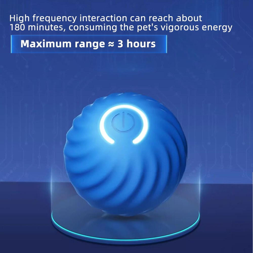 Pelota de juguete inteligente para perros, juguete interactivo electrónico para mascotas, pelota móvil y carcasa USB, rebote automático para cachorros, de cumpleaños, producto para gatos