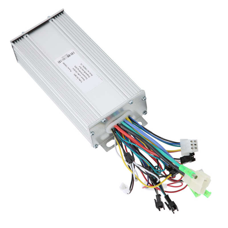 Electric Scooter Controller 36V/48V 350W/450W/500W/1000W/1500W 124DX Brushless Motor Control Box Lithium Battery Controller Set
