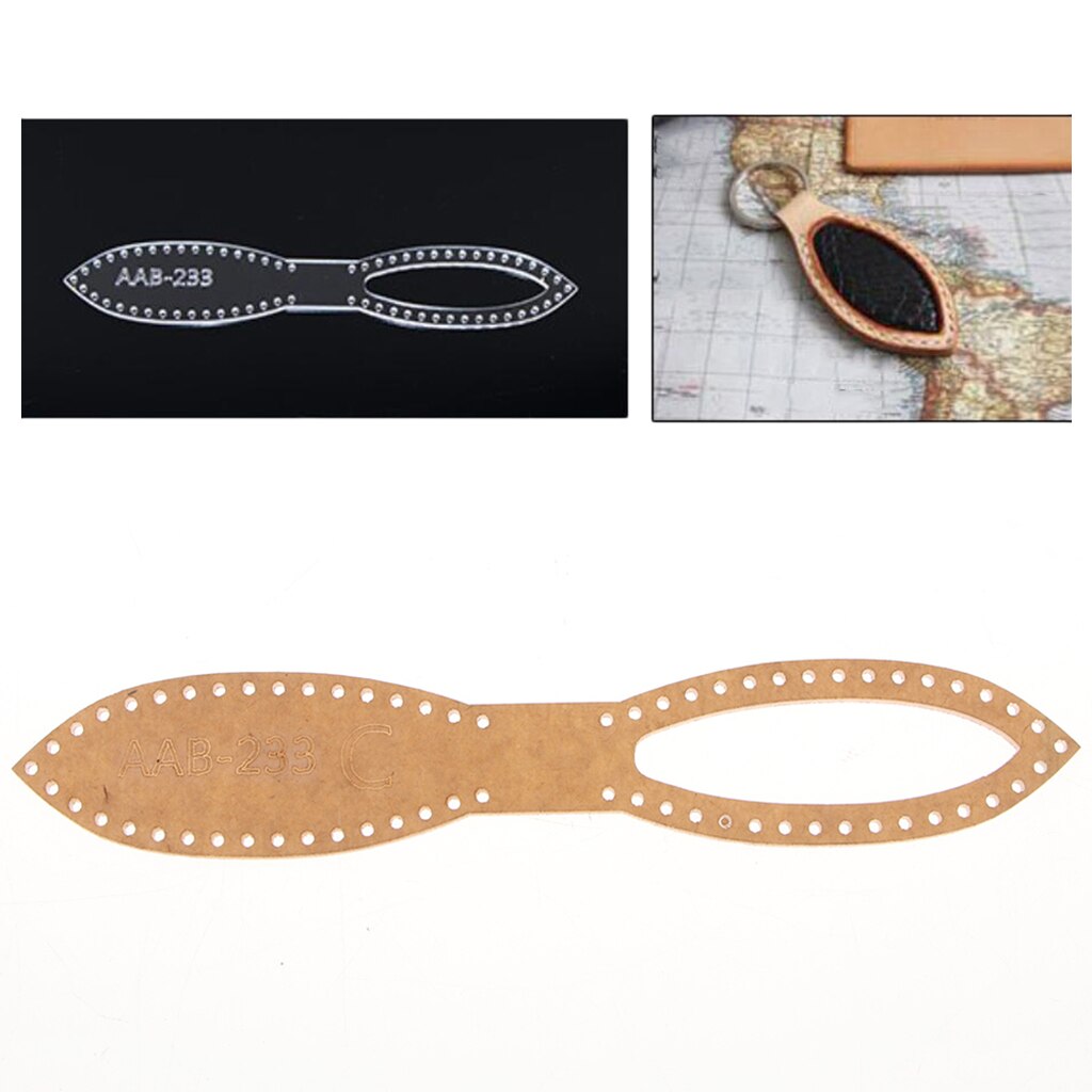 Acrylic Keychain Pattern Stencil Template Leather Craft Tool: AAB-233 1Pcs