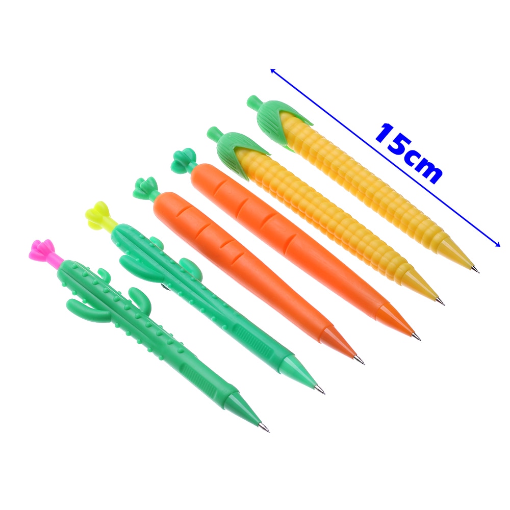 0.5/0.7mm Mechanical Pencils Smooth Automatic Drawing Pen Cute Carrot Cactus Corn Pen School Office Supplies Stationery