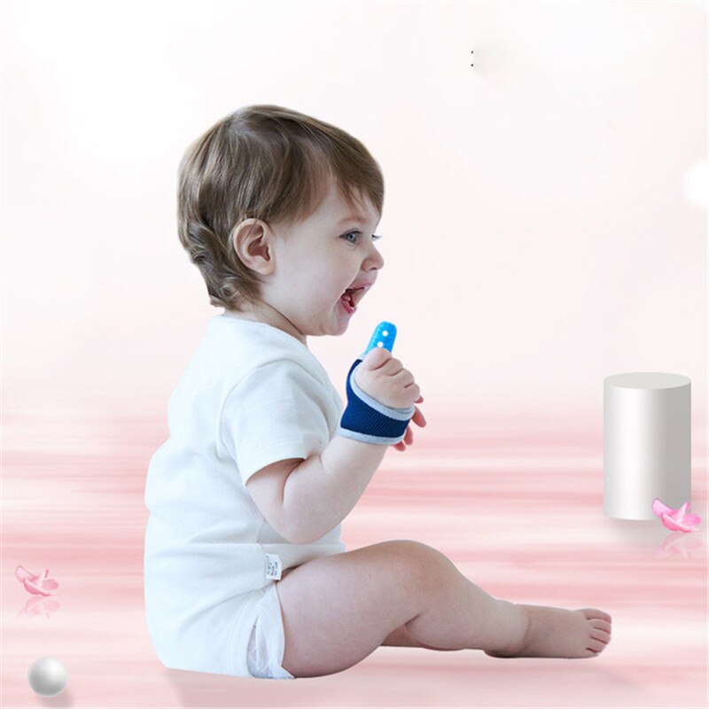 Baby Silikon Molaren Finger Hülse Daumen Kinder Anti-biss Zahnen Spielzeug Infant Atmungsaktive Daumen Ärmeln Zähne Pflege