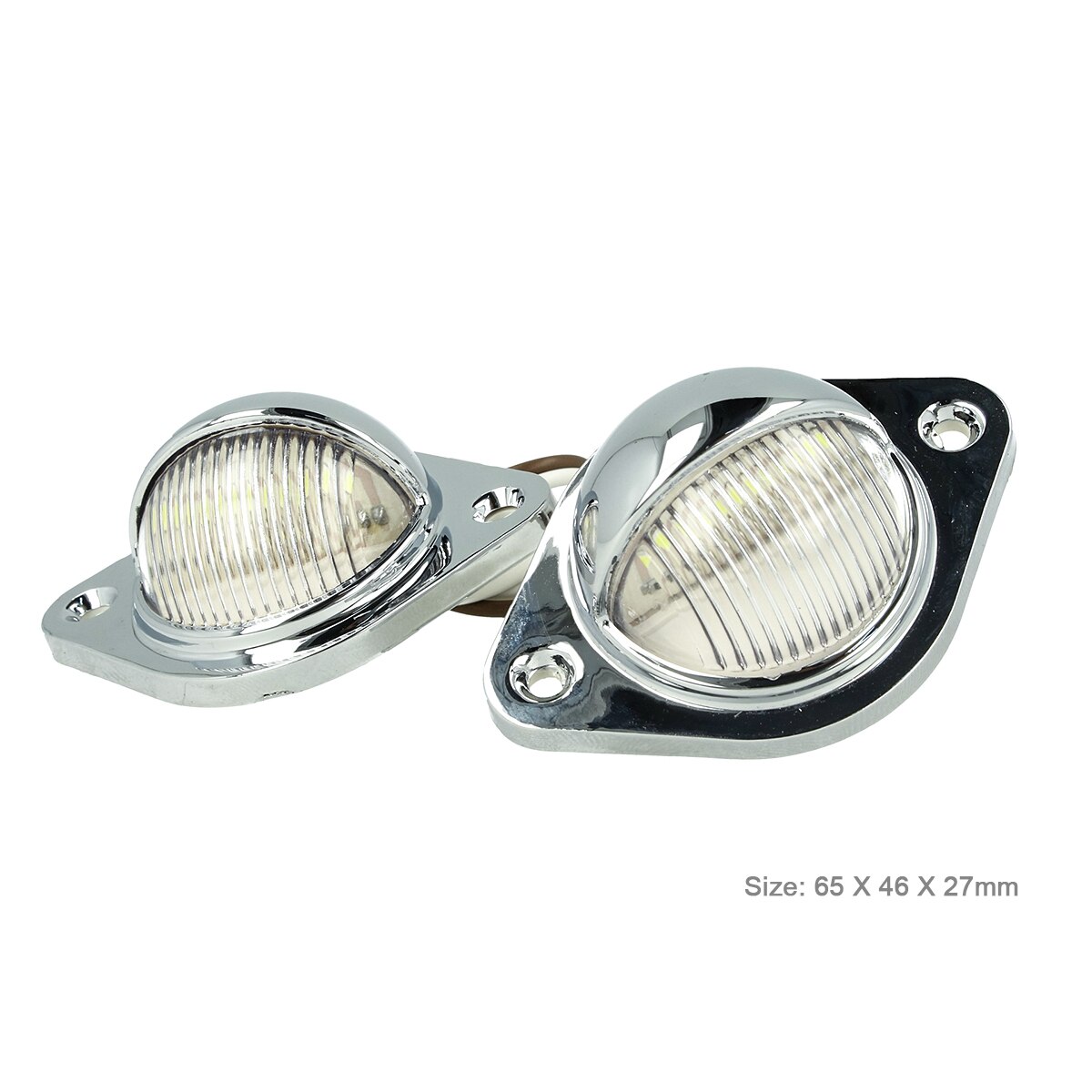CARALL TF2415 Kit luces de matrícula Lado de separación 24V 12V blanco frío para van Camper caravana remolque para camión o tractor autoc