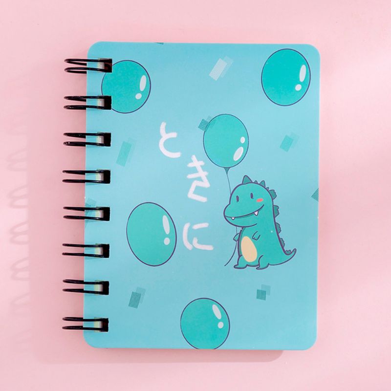 4pcs Dinosaur Spiral Coil Notebook Blank Paper Journal Diary Planner Notepad
