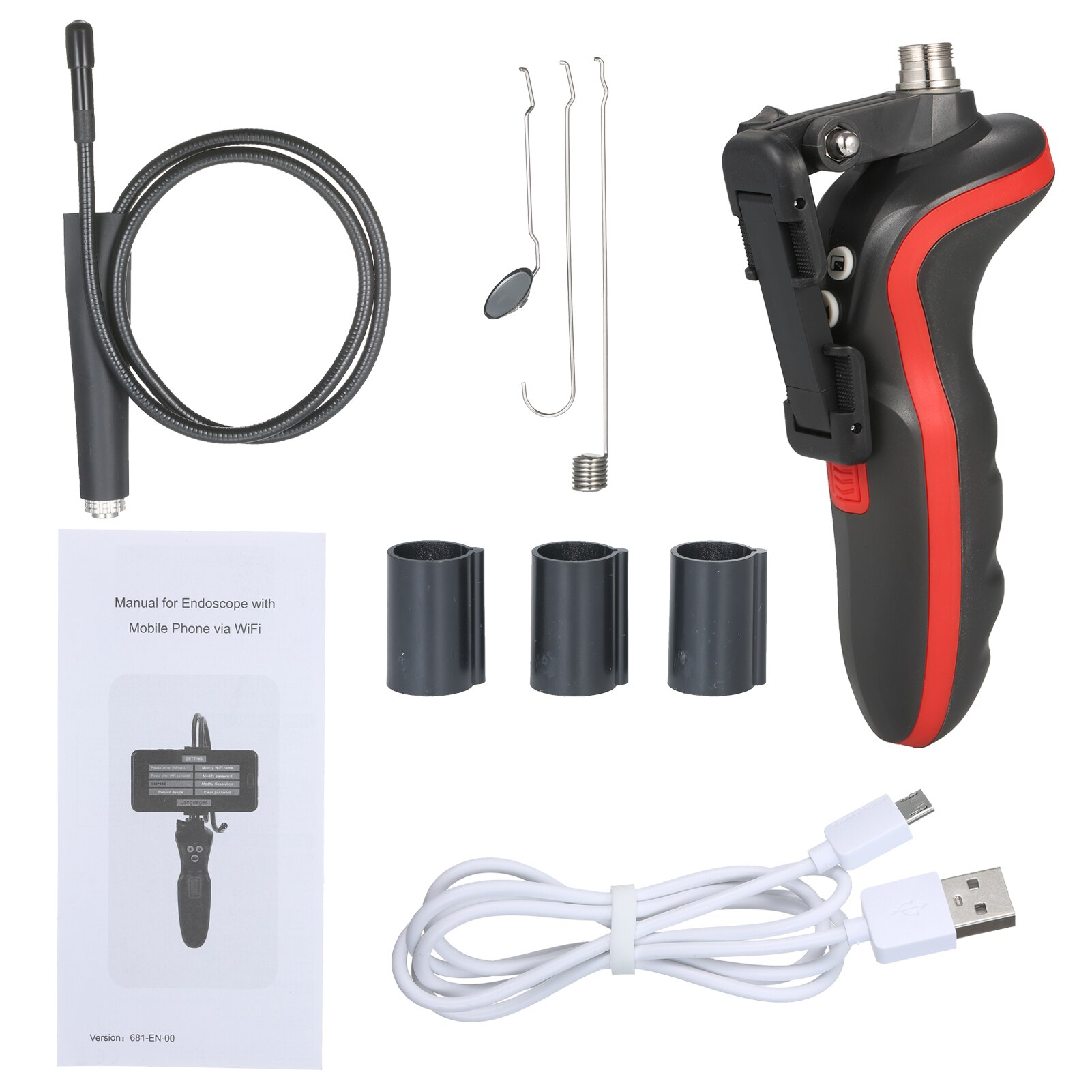 Endoscope Numérique 1080p Avec Écran LCD 10,9 Cm - Caméra D'Inspection IP67, Câble 5 M - Pour Mécanique, Plomberie - 10