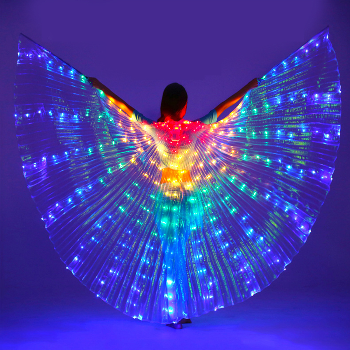 LED ist FlüGel - Leuchtendes Kostüm - Bauchredner SchmetterlingsflüGel mit Stöcken