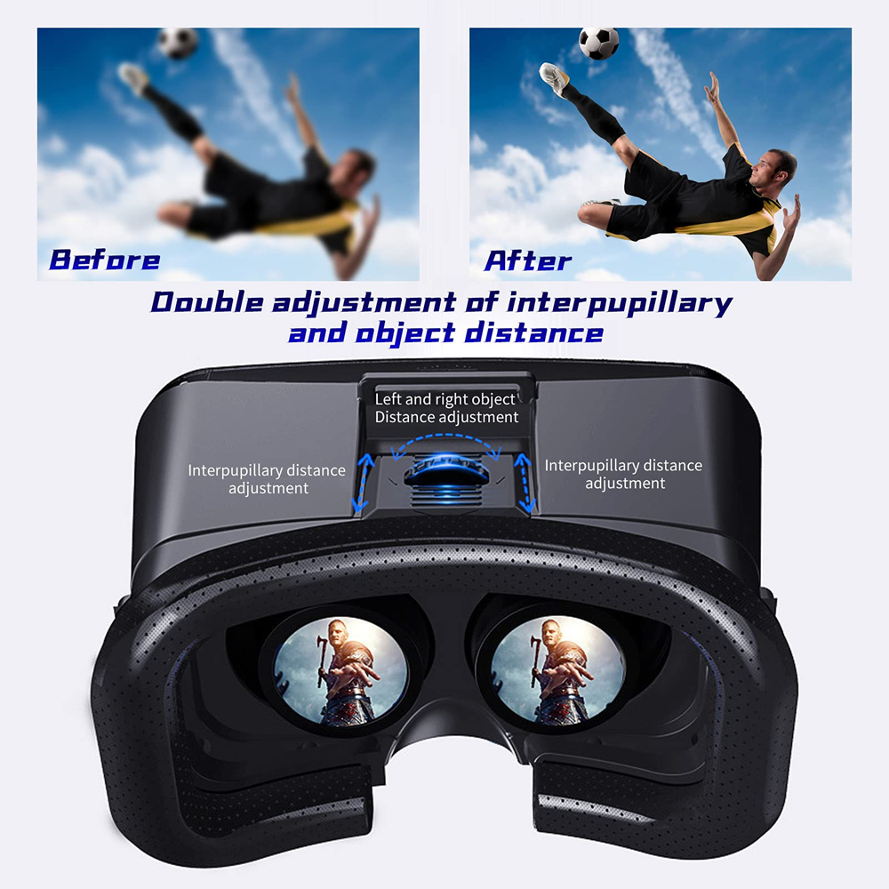 VR Virtual Reality 3D Glasses Box Helmet Stereo Headset Devices Wireless Rocker VR Glasses For Smartphones iOS Android Phone