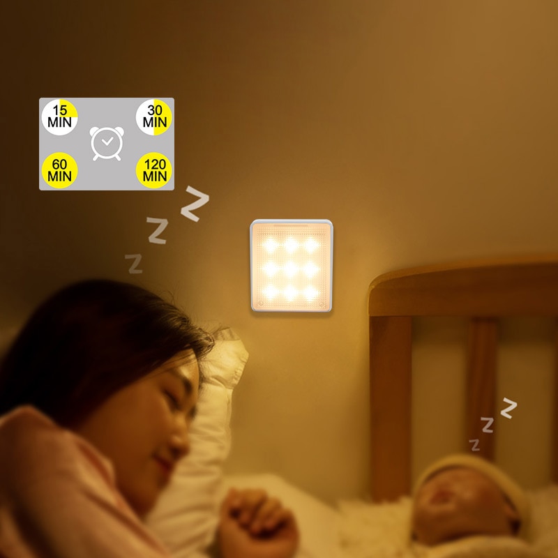 LED wireless touch dimmable night light battery power for stairs corridor cabinet bedroom mini smart night lights home decor