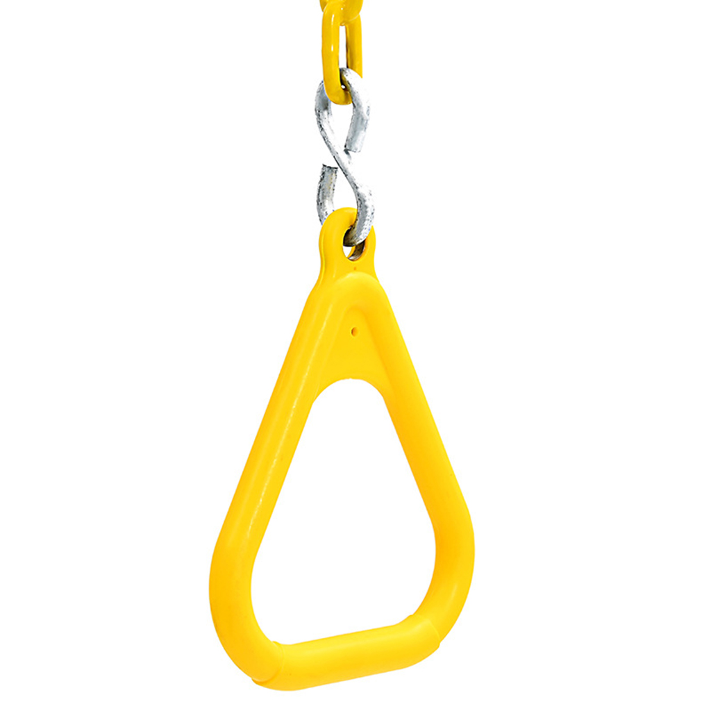 6 Pcs Trapeze Ringen Voor Swing Outdoor Speeltoestellen Swing Ring Accs - Red & Blue & Yellow
