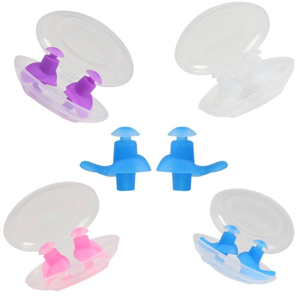 Silicone Waterproof Ear Plugs Swimming Earplugs Diving Anti Dustproof Water Sport Plug Swim Surf Noise K3V0