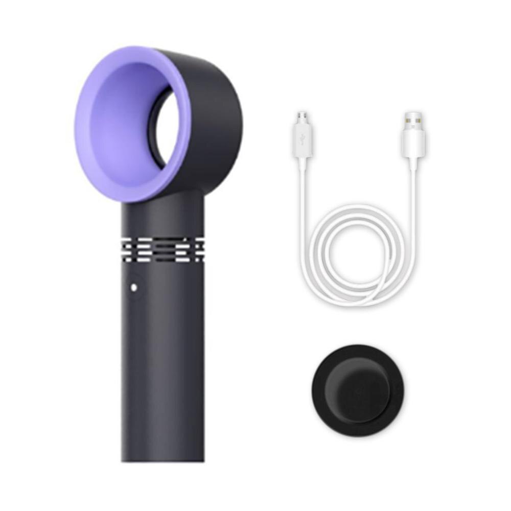 USB Oplaadbare Draagbare Bladeless Fan Handheld Mini Luchtkoeler Geen Blad Handy Fan Met 3 Ventilator Snelheid Niveau LED Indicator