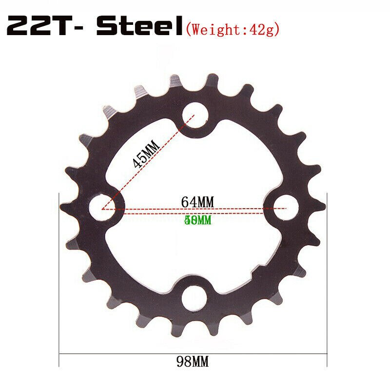 Bicycle 22/24/32/42/44T Sprocket Repair Cranksets Chainring Guard Protector: 22T Steel