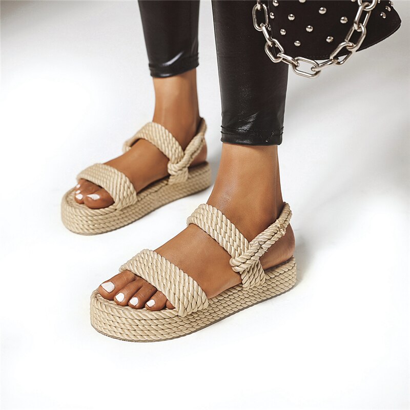 Fedonas dames casual sandalen lente zomer romeinse schoenen strandschoenen wedges sandalen beknopte schoenen vrouw