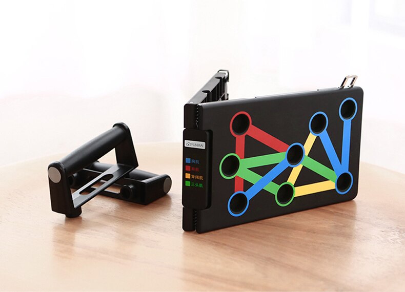 Foldable Portable ABS Push Ups Stands Board Frames Rack Chest Arm Home Gym Muscle Strength Exercise Bar: Default Title