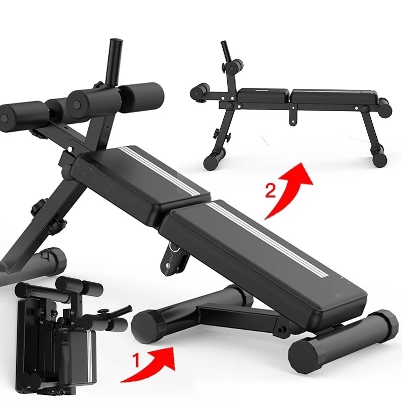 Multifunctional Home Bench Press Weightlifting who Supine Board, Folding Abdominal Muscle Board Chair Weight Bench