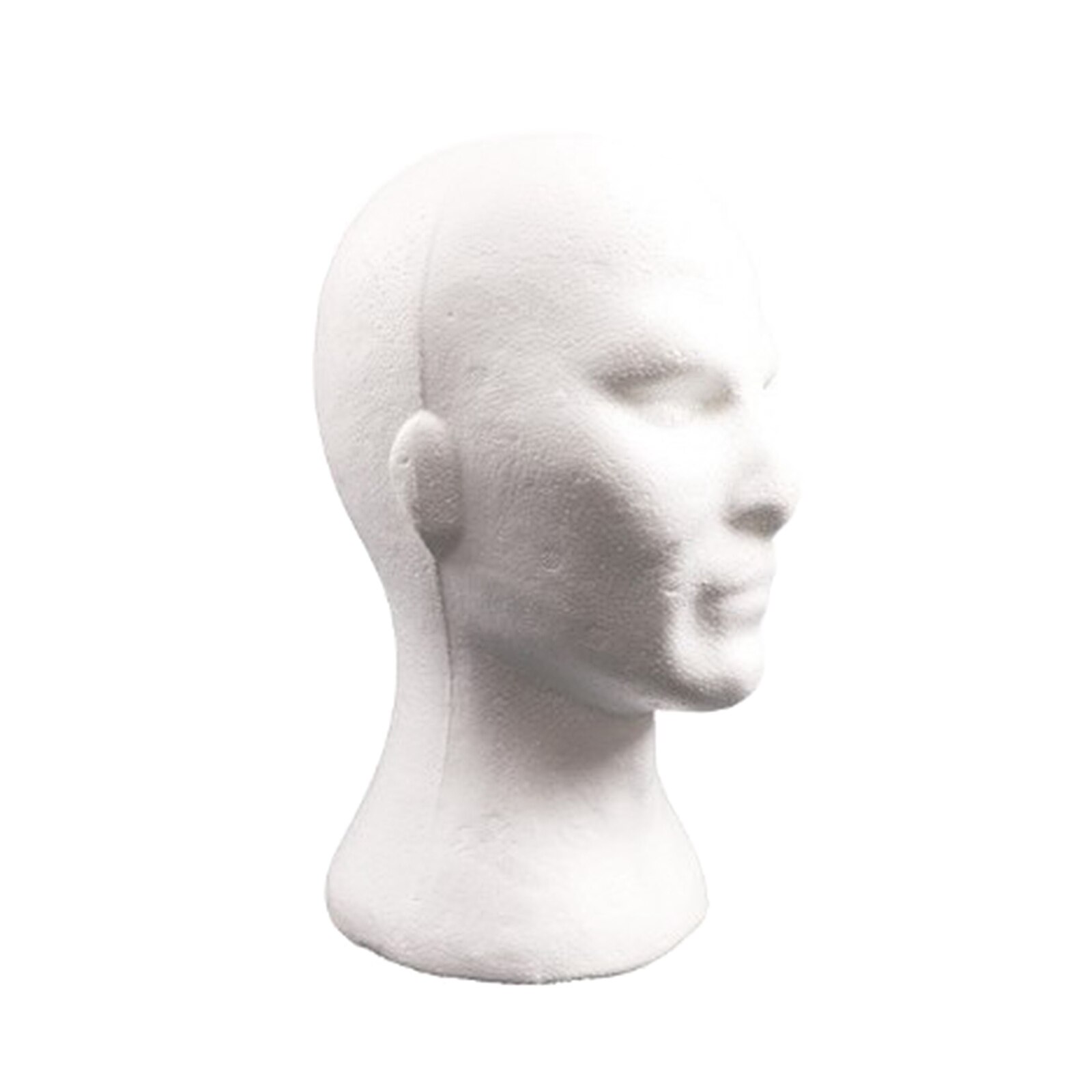 Cabeza de maniquí masculino de espuma de poliestireno, adecuado para uso en salones, centros comerciales, en casa, viajes y mucho más