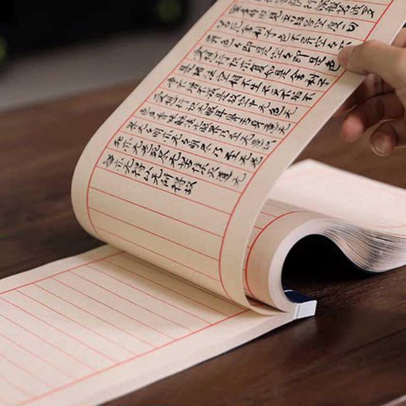 100 Sheets Rectangle Chinese Calligraphy Reusable Hard and Soft Pen Practice Erasable Learn Hanzi Copybook Raw Ripe Xuan Paper