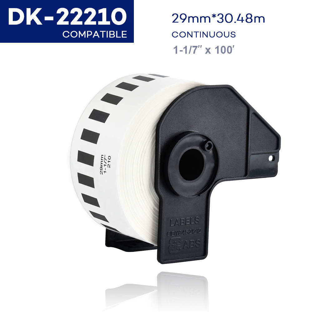 1Roll DK Series Thermal Paper Compatible for Brother Label Printer White Paper DK22205 DK-22205 DK-11201 DK-11208 DK-11204: DK-22210