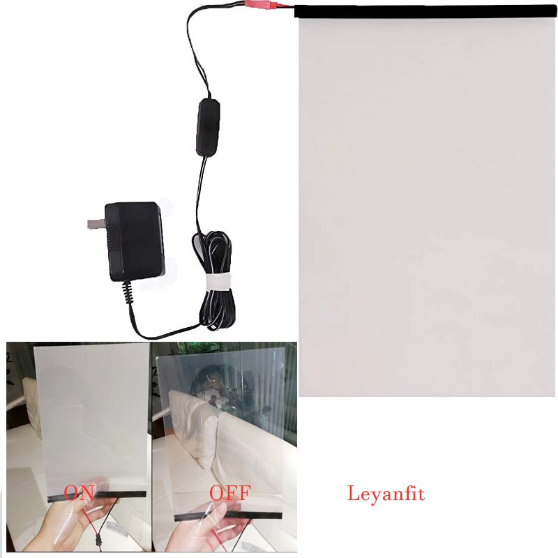 25 * 25 cm pdlc Film Automobile Film Privacy Building window Glass Intelligent Film pdlc Magic switchable transparent Sample size for Testing