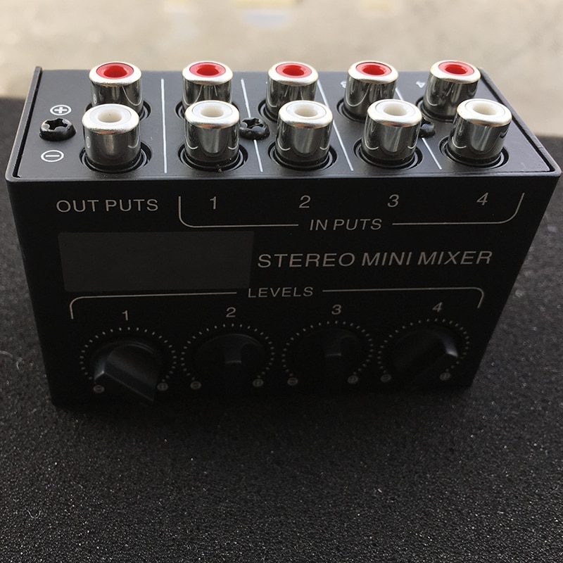 Cx400 Mini Stereo Rca 4-Channel Passive Mixer Small Mixer Mixer Stereo Dispenser for Live and Studio