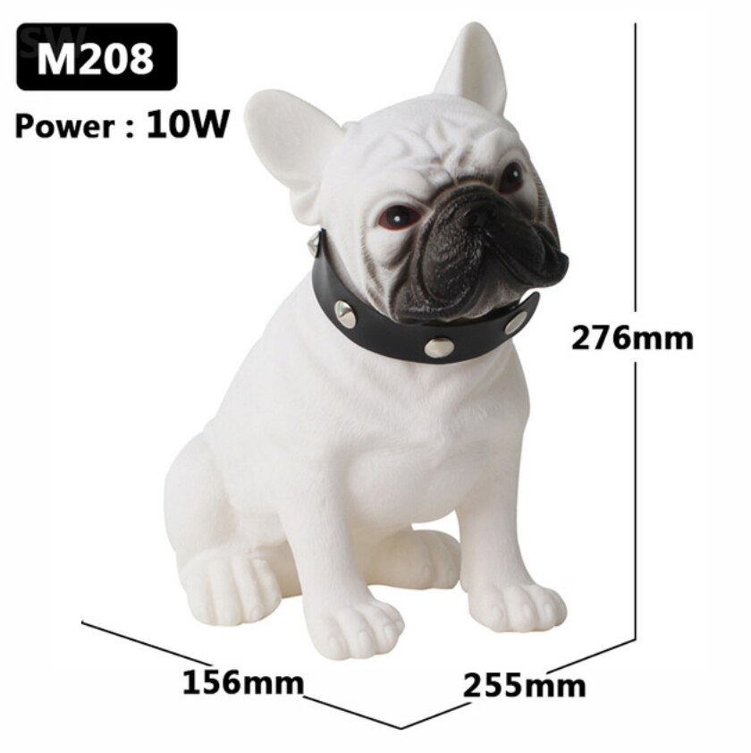 Bulldog Bluetooth Speaker Portable Wireless Column 3D Stereo Super Bass Music Center System Subwoofer For Computer caxia de som: M208 White