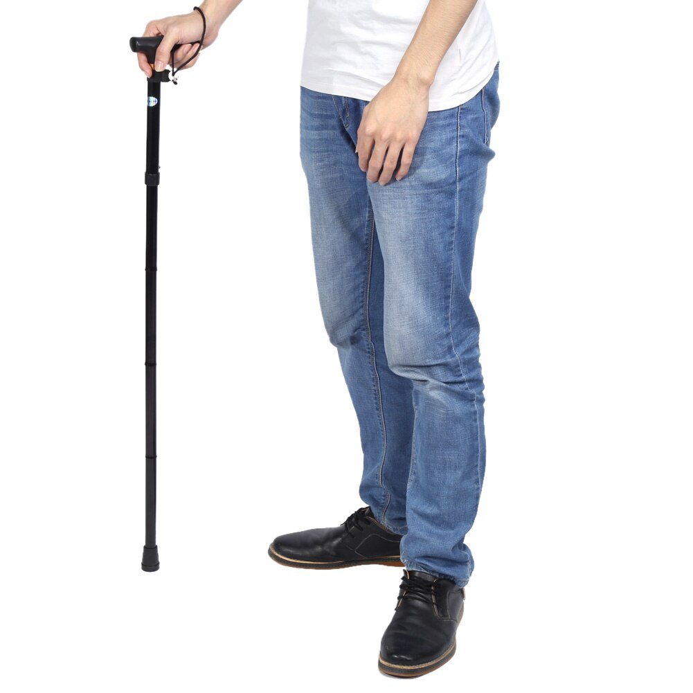 Walking Stick Folding Trekking Poles Hiking Stick 4 Section Anti Shock Adjustable Telescopic Canes Stick