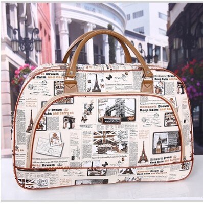 Chuwanglin Women Travel Bags Leather Large Capacity Waterproof Print Luggage Duffle Bag Casual Travelling Weekend Bags 3091450: 11