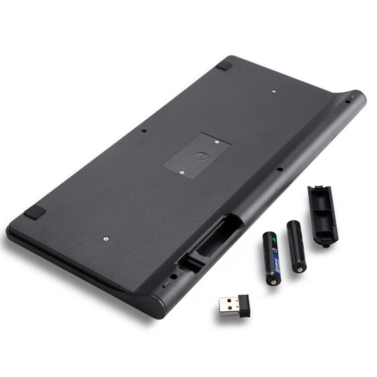 Elisona 2.4 ghz draadloos toetsenbord en muisset, ultradun toetsenbord met numeriek toetsenblok, minitoetsenbord voor desktop-pc en laptop