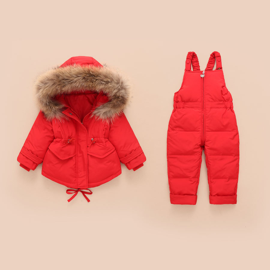 Winter Warme Jacke Kinder Overalls für Mädchen Jungen Kinder Schneeanzug Baby Jungen Mädchen Mantel Unten Jacken Kleinkind Neue Jahr Kleidung set