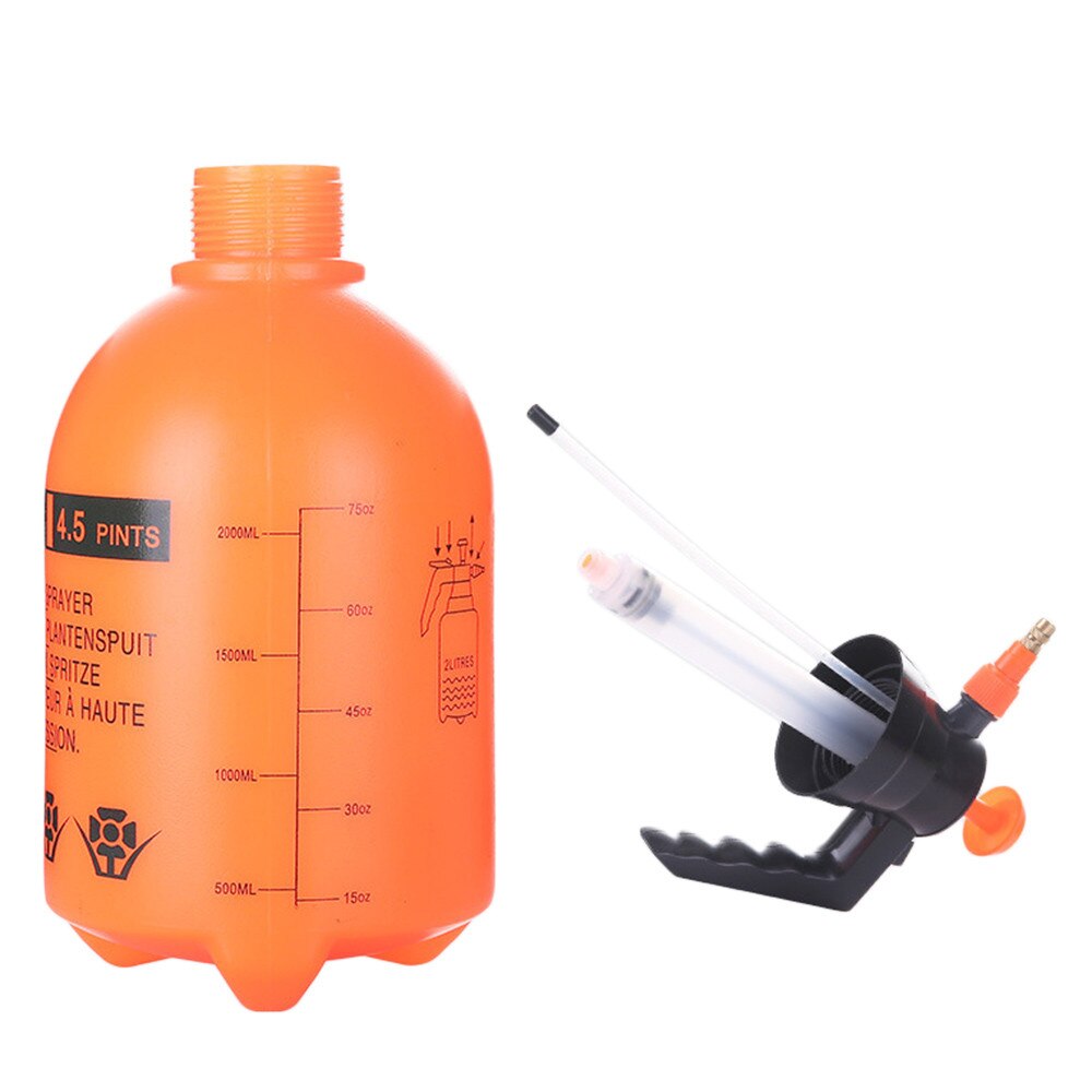 Garden 2L Pneumatic Automatic Sprayer Orange Bottle Watering Pot Garden Sprinkler irrigation Sprinkler disinfection