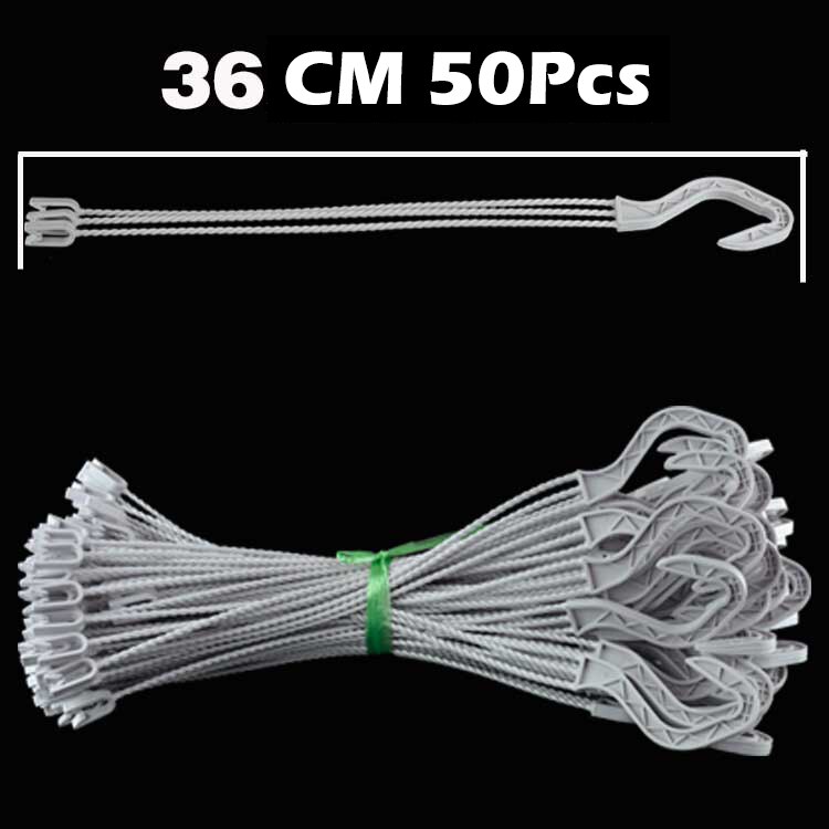 Colgador de macetas para plantas, accesorios para el jardín, 50/100 piezas, 24/36/39cm: White 36cm-50pcs