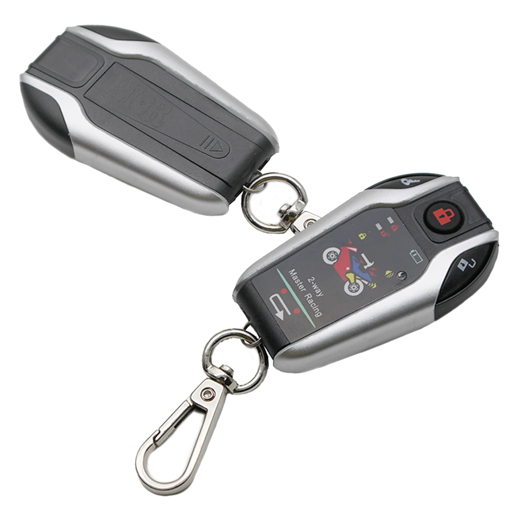 2 toveis motorsykkel alarm enhet tyverisystem scooter innbrudd vibrasjon alarm ekstern motor start 5 måler autolås