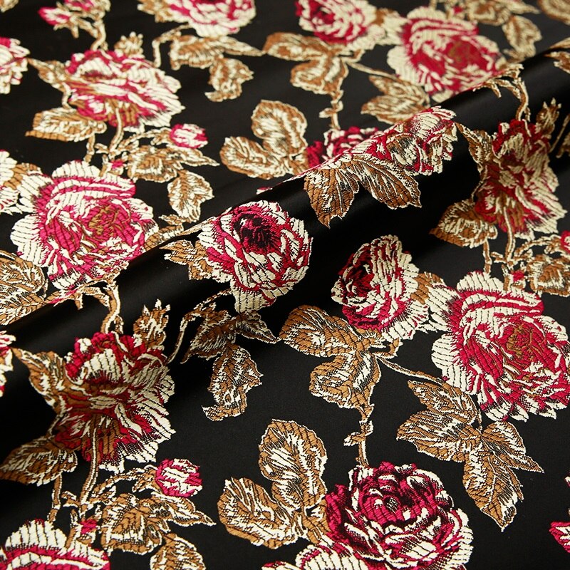 Raso chino tela brocado seda jacquard tejidos DIY material para costura de cheongsam y kimono: 7