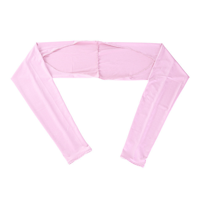 Ladies Shawl Cuff Gloves Golf Sports Cycing Sleeves Ice Silk Sunscreen Summer UV Sun Protection Clothing for Outdoor Activities: Pink