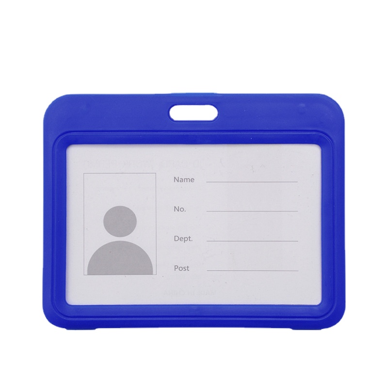 2pcs/set Double Transparent Card Holder Pass Work Permit Sleeve Case for Staff Nurse Workers ID Badge Holder Cards Protector: Brown