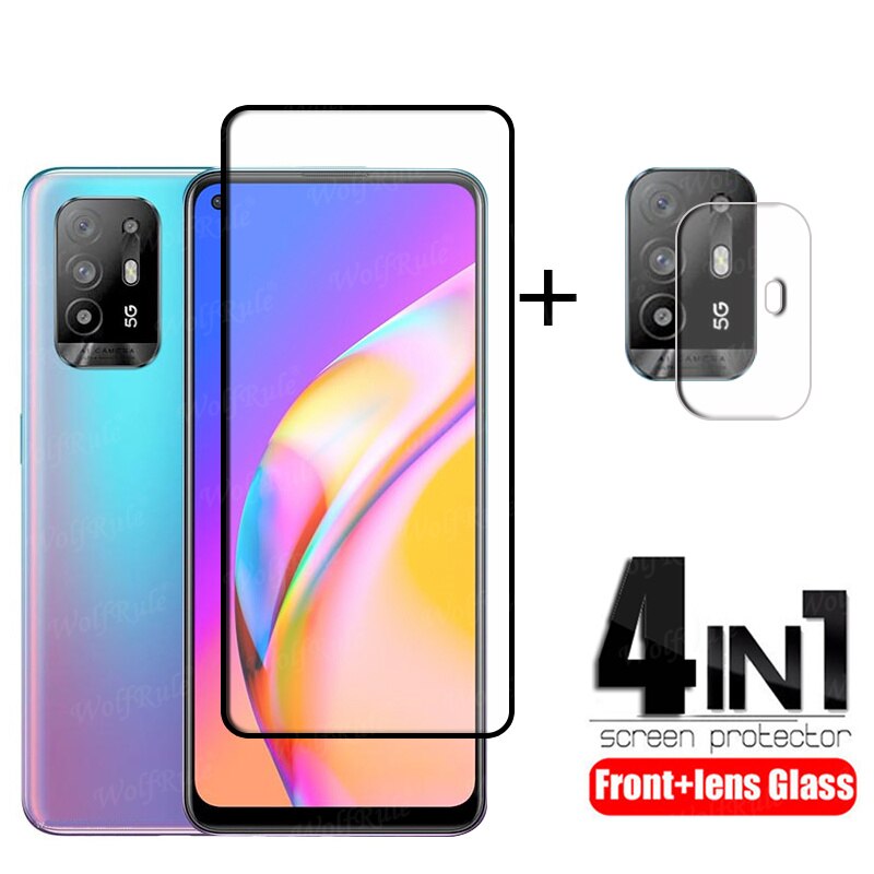 4-In-1 Voor Oppo Reno 5Z 5G Glas Voor Reno 5Z 5G Gehard Glas Vol lijm Beschermende Screen Protector Voor Reno 5 Z 5G Lens Glas