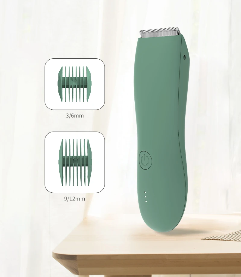 Body Hair Trimmer Shaver For Men Ball Trimmer For Groin Pubic Replaceable Ceramic Blade Groomer Electric Razor Waterproof Clippe