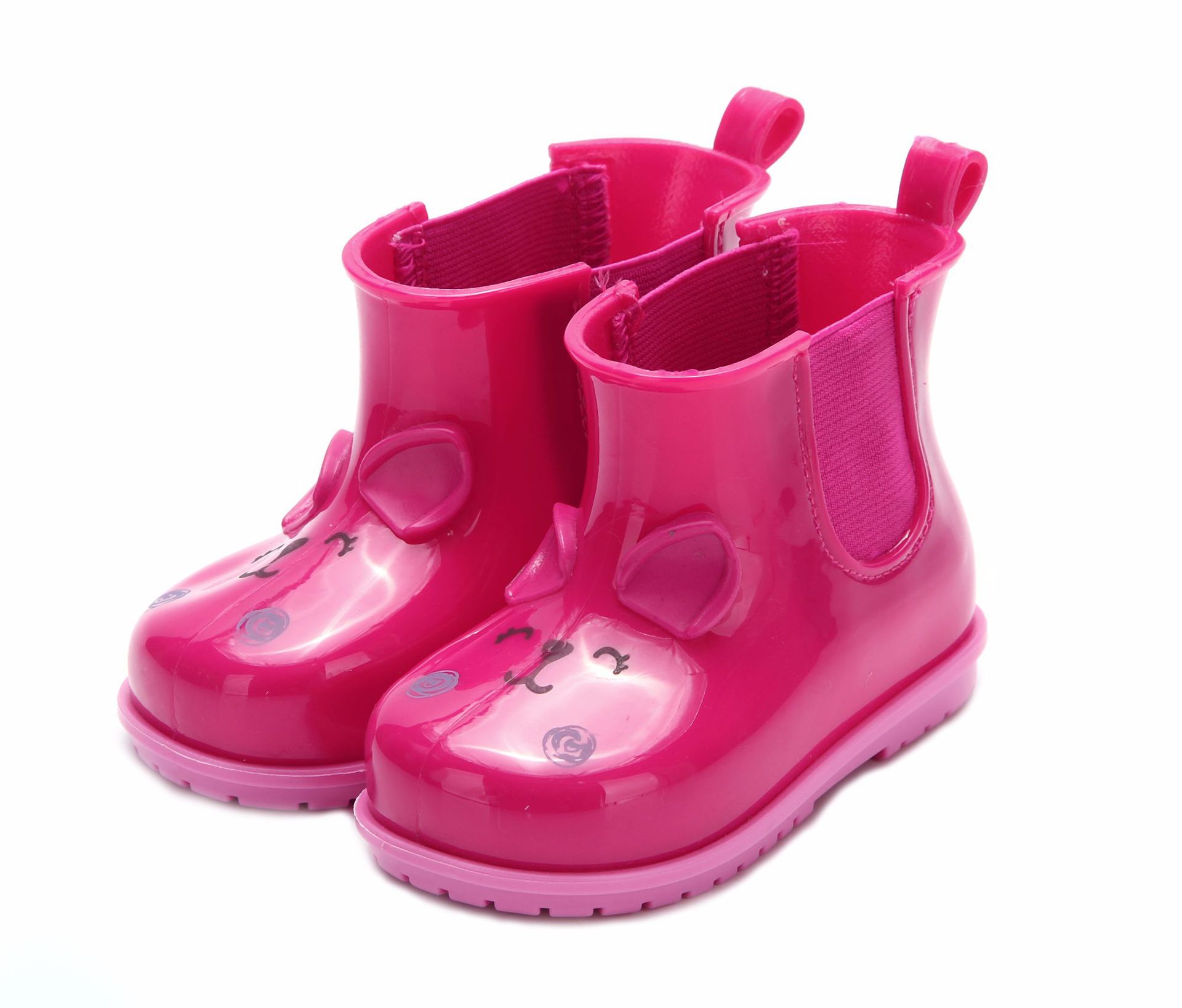 Bottes de pluie pour enfants | Chaussures de gelée, motifs imprimés de dessins animés, pour filles,: Rose rouge / 11