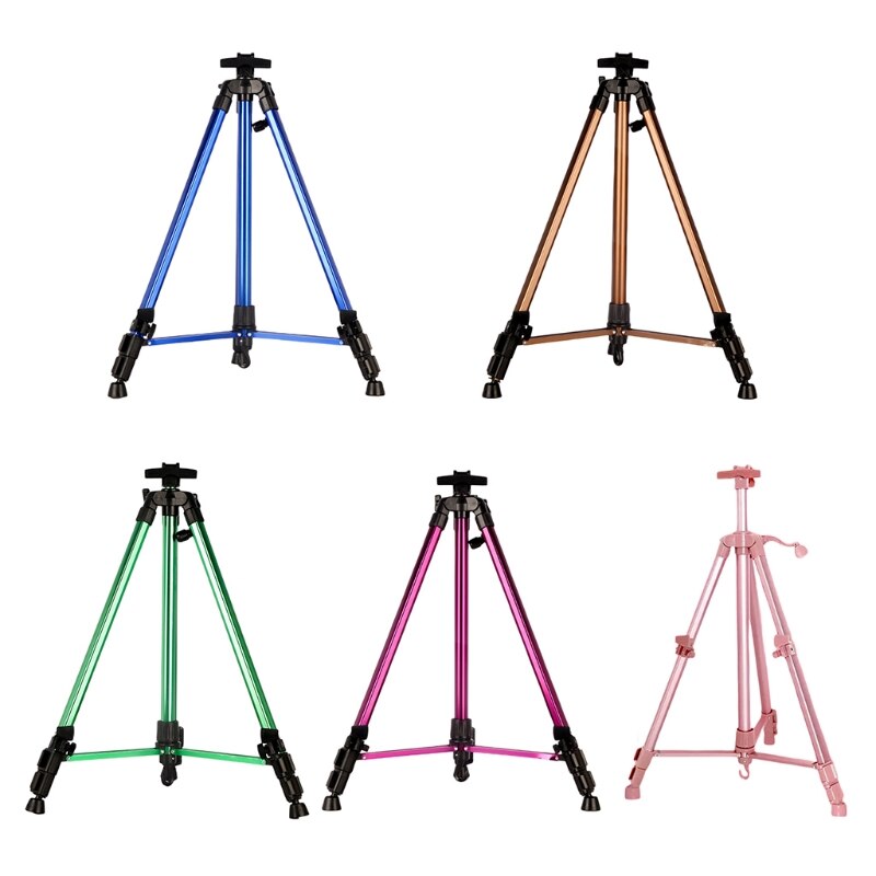 Aluminum Alloy Color Easel Portable Small Hand Retractable Folding Sketch Drawing Board Stand Sketch Tripod