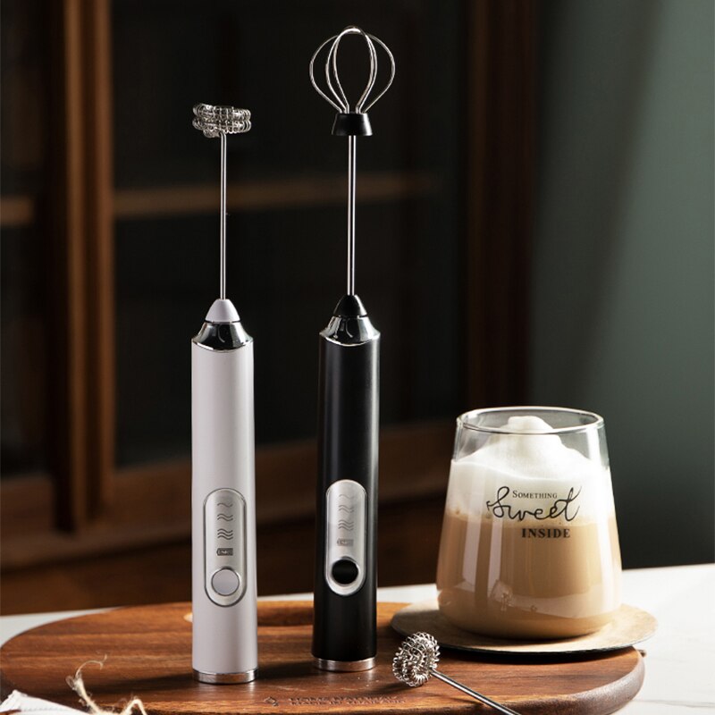 Handheld Electric Milk Frother Egg Beater Coffee Frother With USB Charger Cake Tool For Cappuccino Kitchen Mixer Multifunction