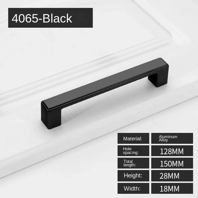 Møbelhåndtak skuffeknotter og håndtak for skap garderobe dørhåndtak i sinklegering 96mm/128mm/160mm/192mm/320mm- hulls deling: Sølv