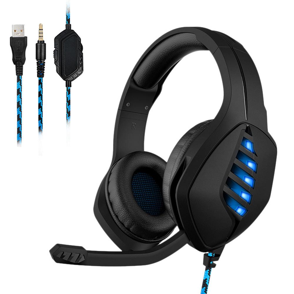 Head-Mounted Oortelefoon Gaming Headset Met In-Line Microfoon Noise Cancelling 3.5Mm Headset Voor Pc, PS4, Xbox Een
