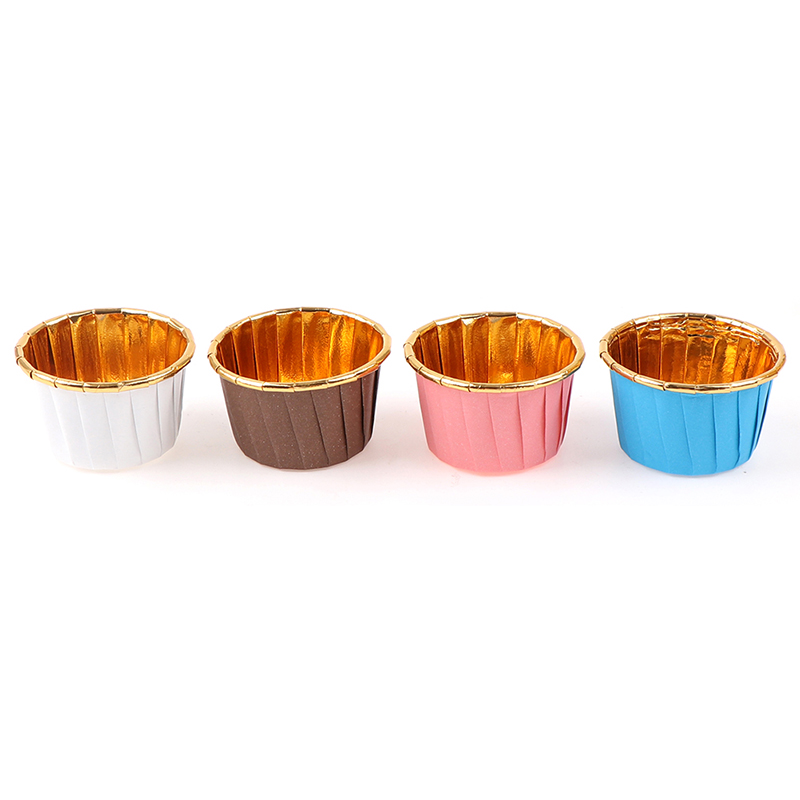 50 Stks/pak Cupcake Cupcake Liner Cakewikkels Bakvorm Bekerbak Cakevorm Papieren Bekers