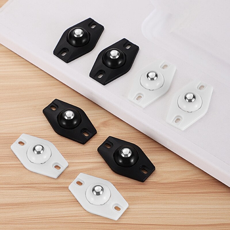 Self Adhesive Wheels for Storage Boxes 360 Degree Rotation Stainless Steel Pulley Ball Casters
